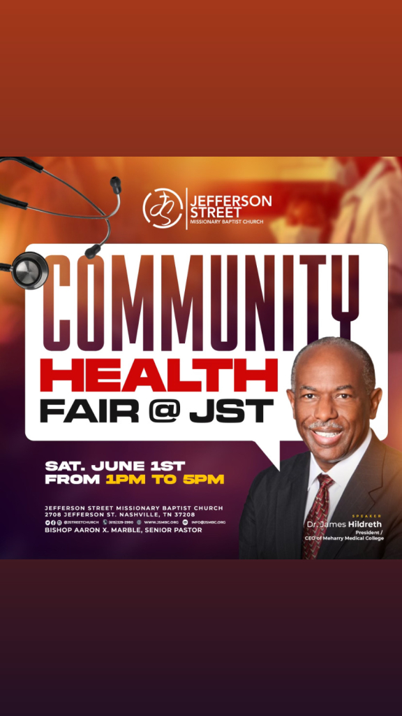 06/01/24 Community Health Fair Presented By Jefferson Street Missionary ...